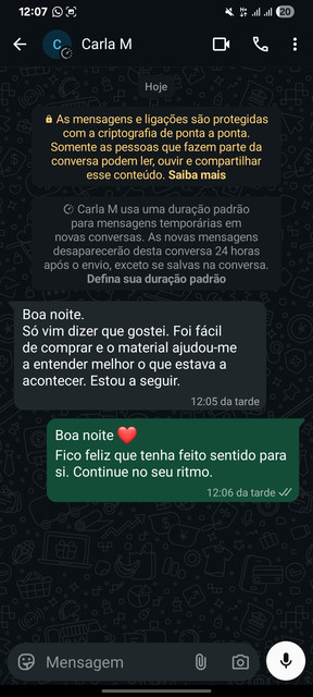 Depoimento real de leitora 3 do ebook Saúde Íntima Sem Segredos