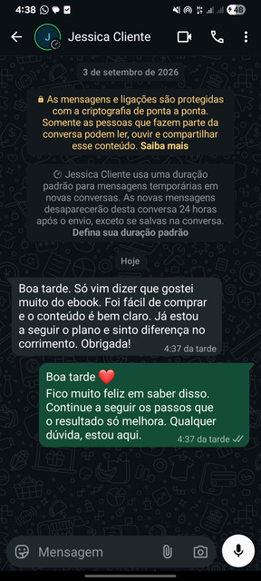 Depoimento real de leitora 1 do ebook Saúde Íntima Sem Segredos